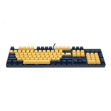 RAPOO V500 Pro Backlit Mechanical Gaming Keyboard Spill Resistant Metal Cover Yellow Blue LS