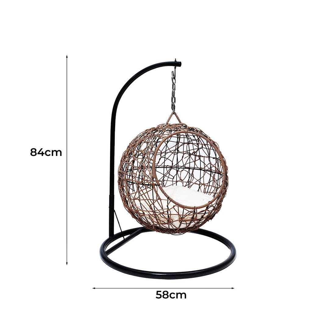Pet Products Rattan Cat Beds Elevated Puppy Wicker Hanging Basket Swinging Egg Chair