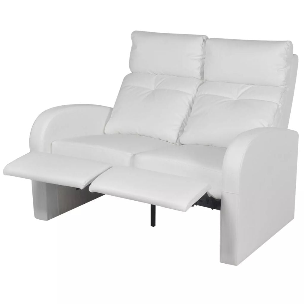 Recliner 2-seat Artificial Leather White