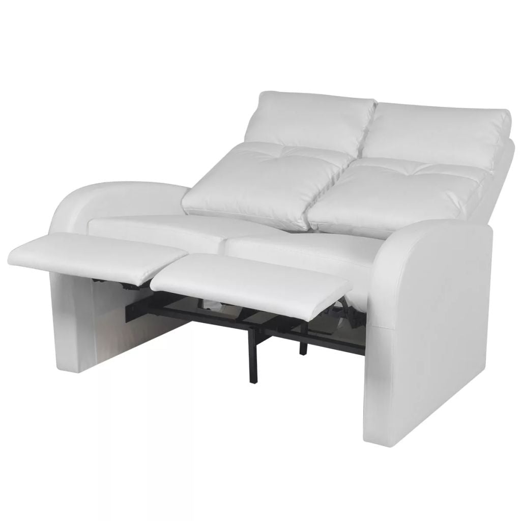 Recliner 2-seat Artificial Leather White