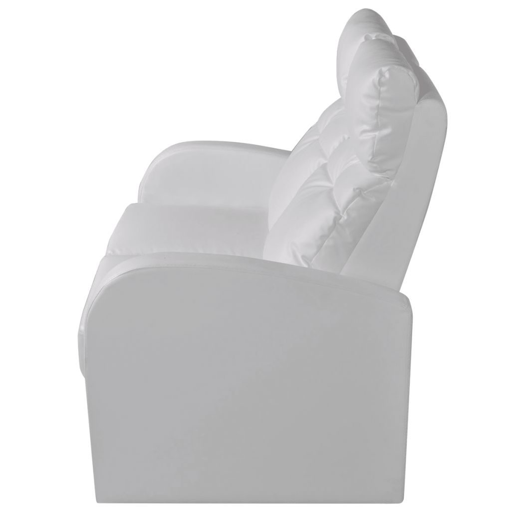 Recliner 2-seat Artificial Leather White