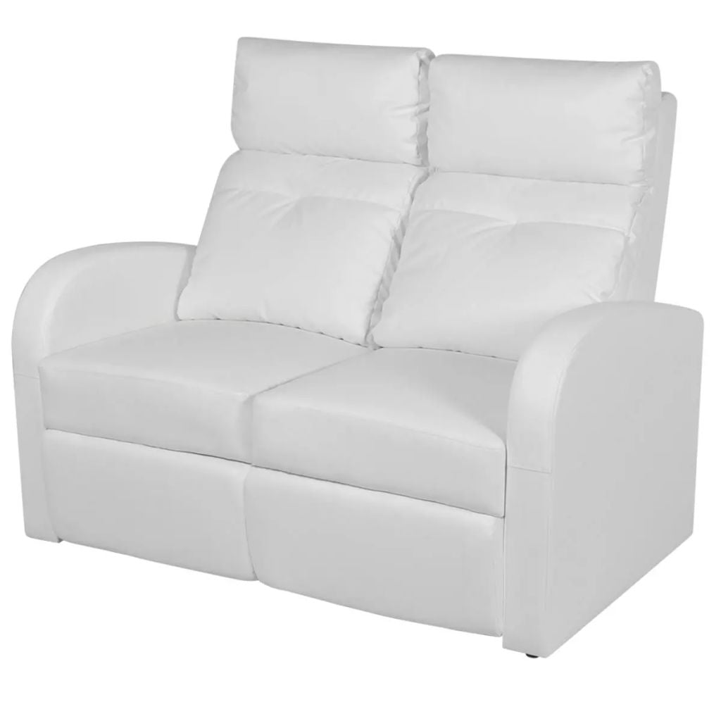Recliner 2-seat Artificial Leather White