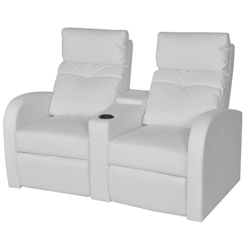 Recliner 2-seat Artificial Leather White
