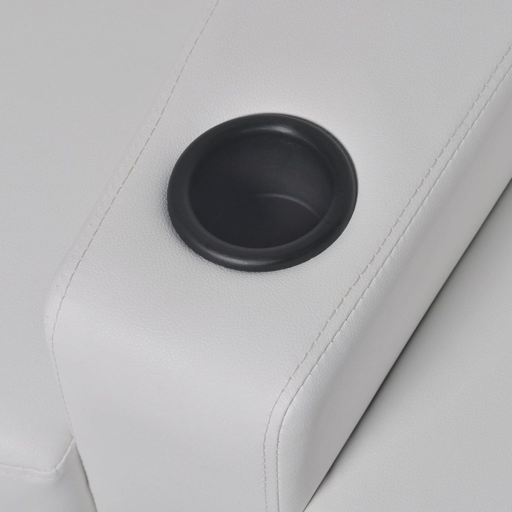 Recliner 2-seat Artificial Leather White