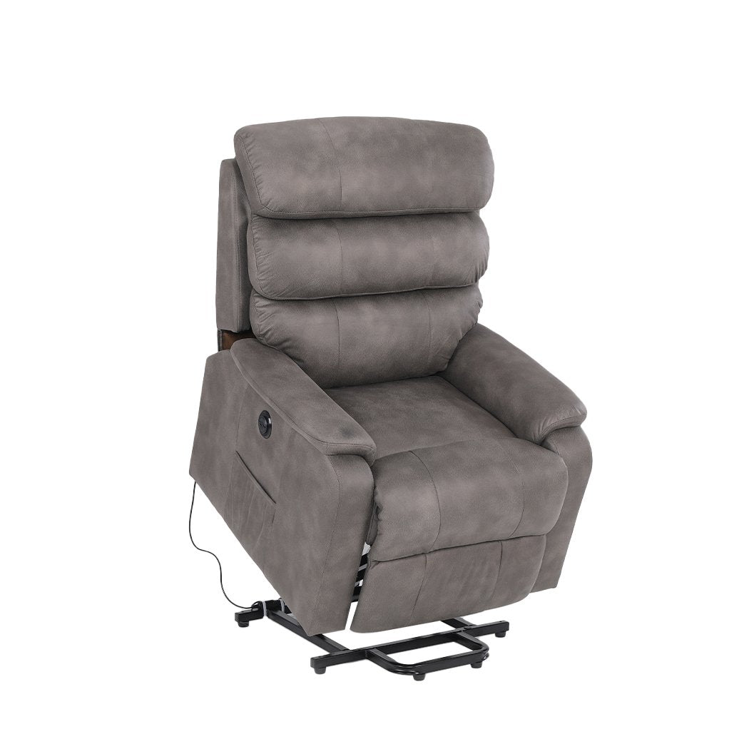 Health Fitness&Sport Recliner Chair Electric Lift Chair Armchair Lounge Sofa Grey USB Charge