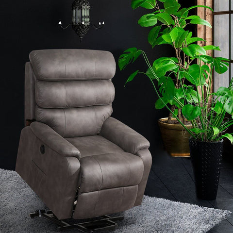 Health Fitness&Sport Recliner Chair Electric Lift Chair Armchair Lounge Sofa Grey USB Charge