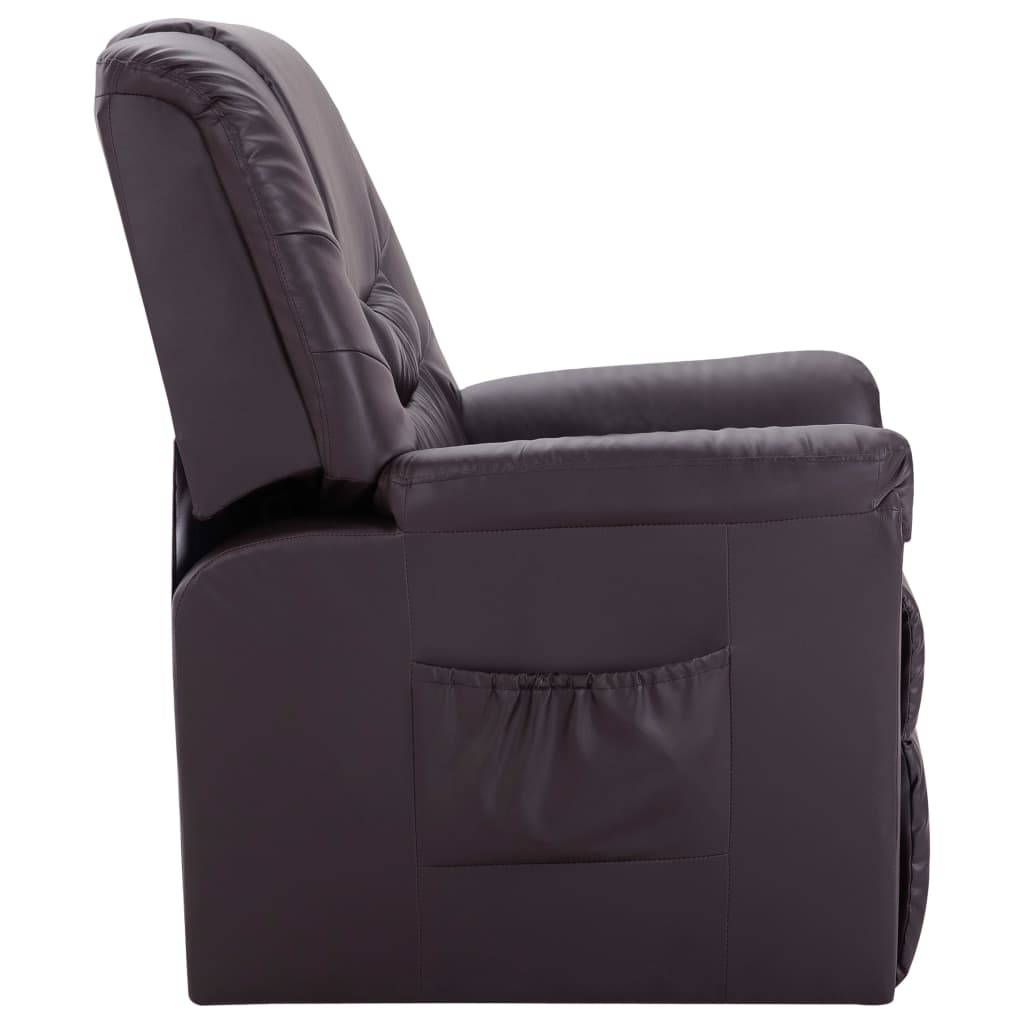 Reclining Chair Brown Leather