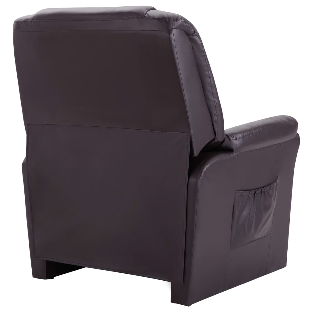 Reclining Chair Brown Leather