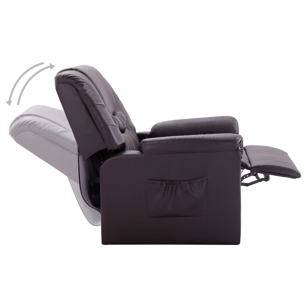 Reclining Chair Brown Leather