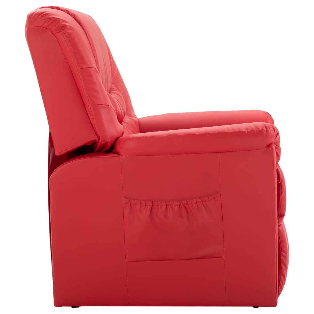 Reclining Chair Red Leather