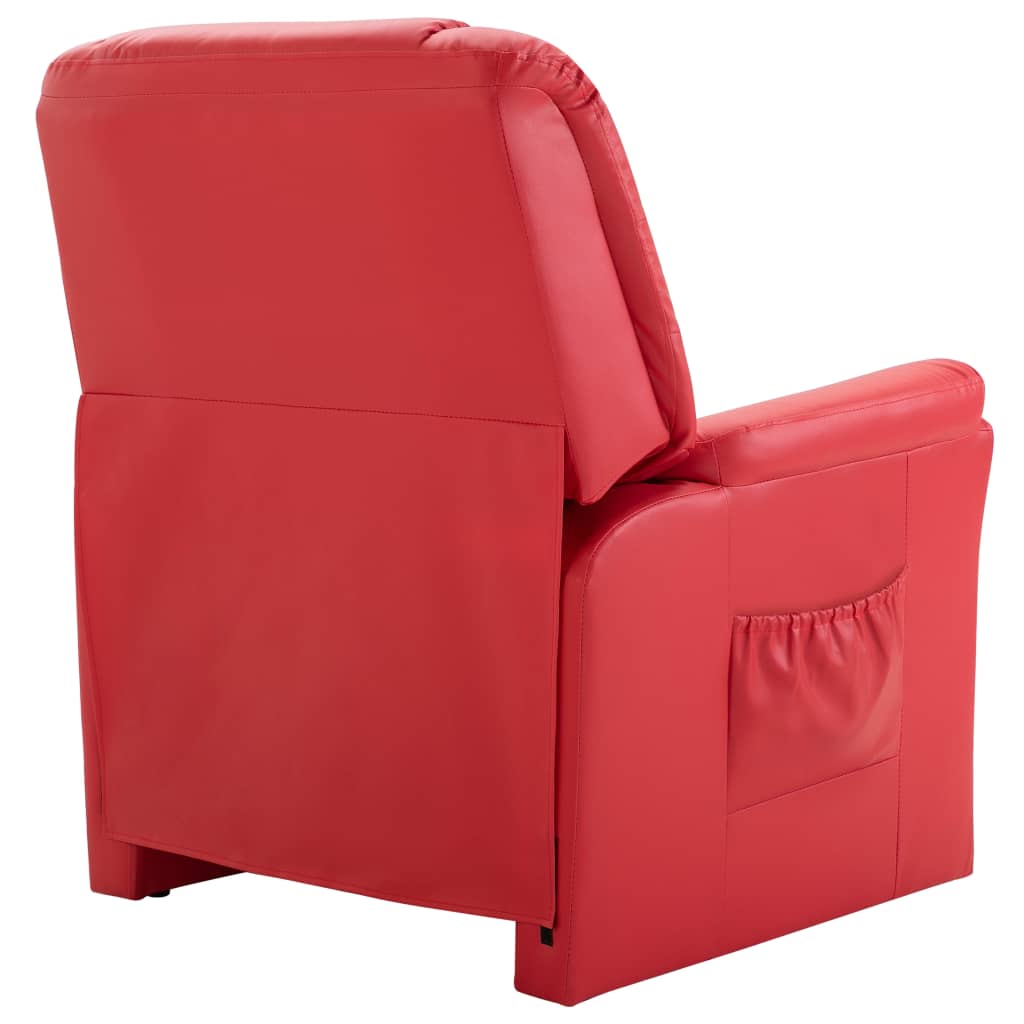 Reclining Chair Red Leather