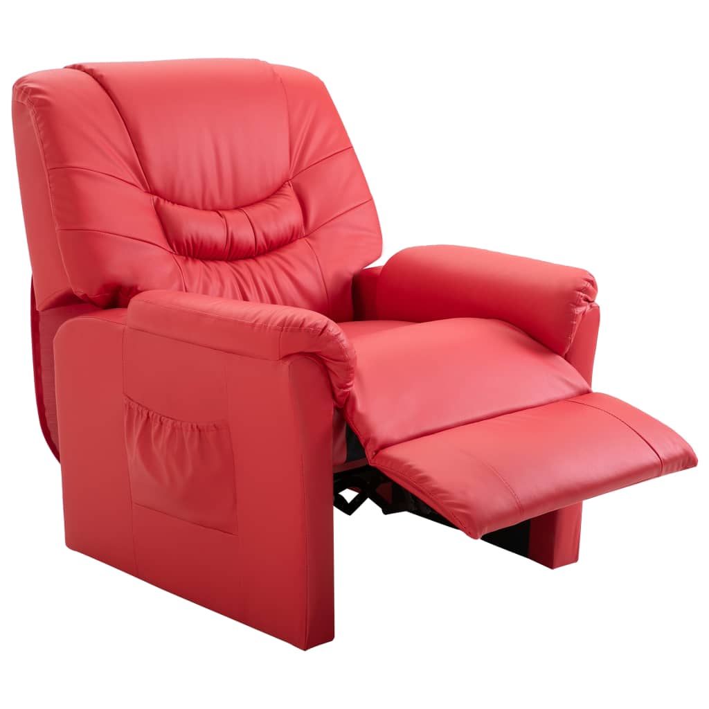 Reclining Chair Red Leather