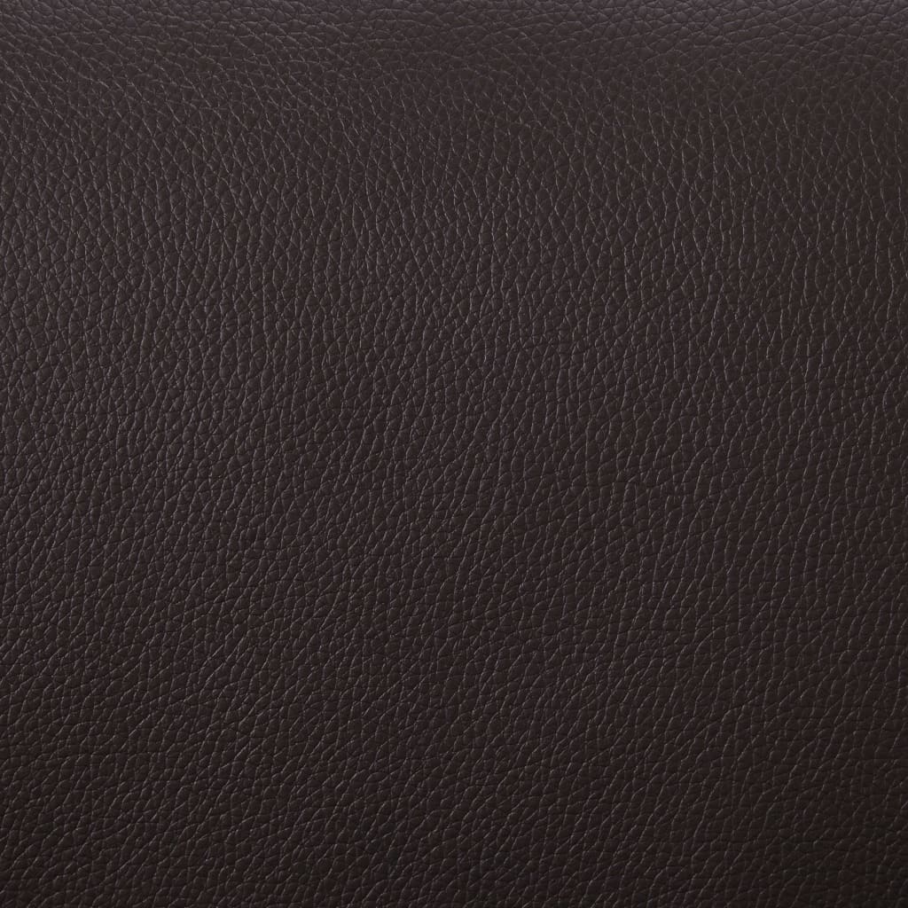 Reclining Chair with Footstool Brown Leather