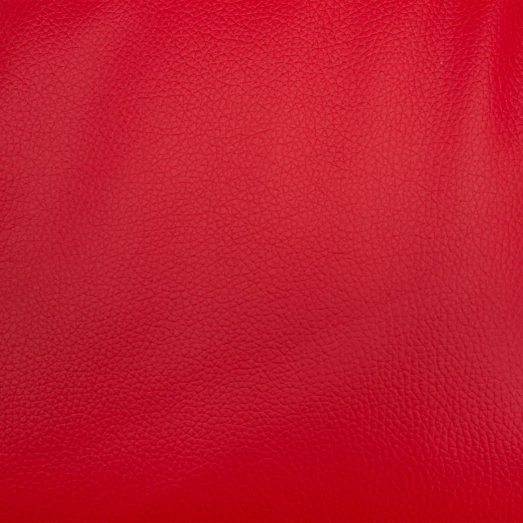 Reclining Chair with Footstool Red Leather