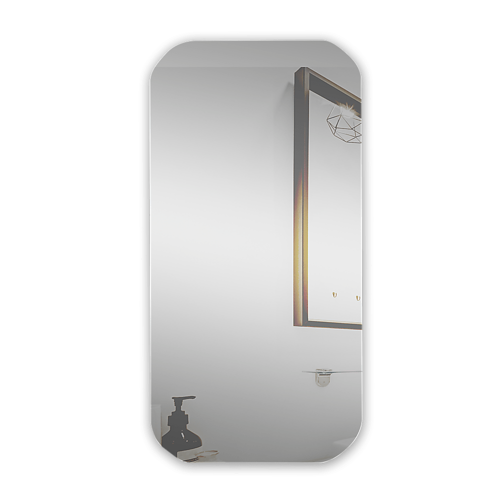 Rectangle Wall Hung Bathroom Mirror Shaving Cabinet Vanity Matte White