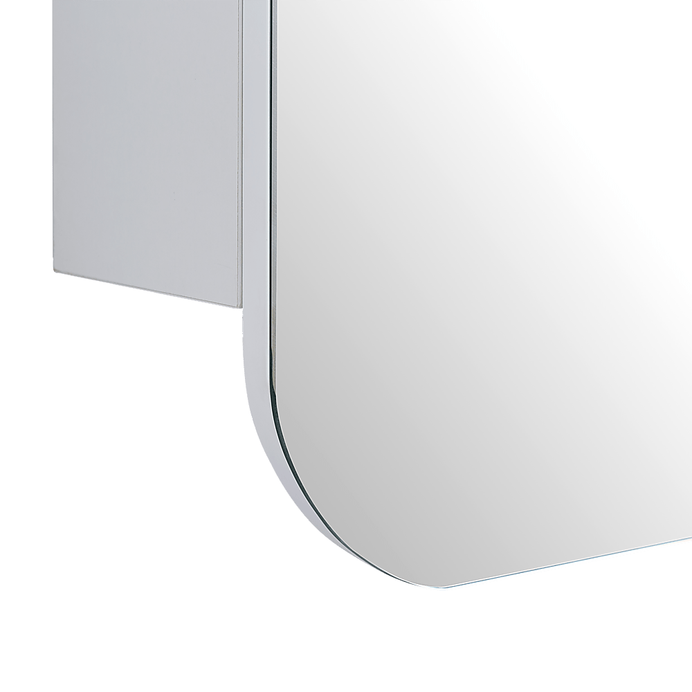 Rectangle Wall Hung Bathroom Mirror Shaving Cabinet Vanity Matte White