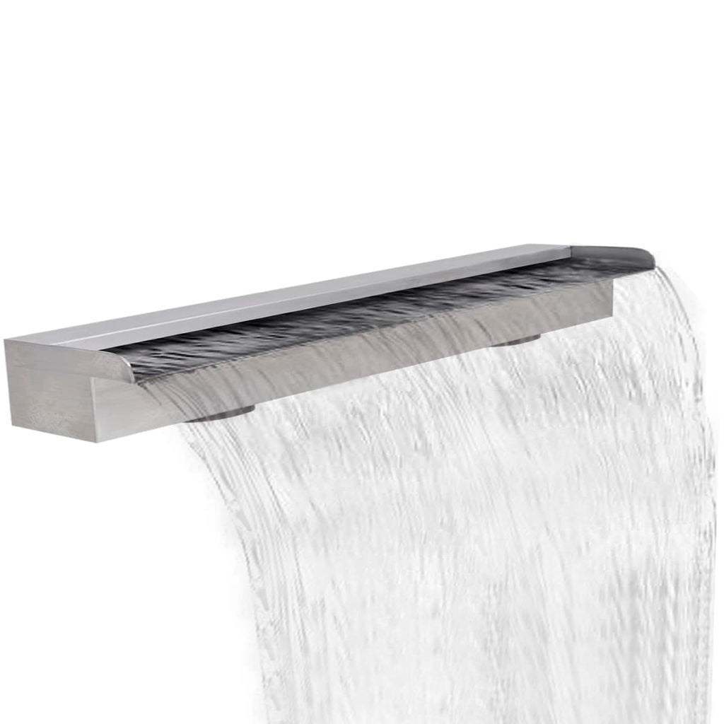 Rectangular Waterfall Pool Fountain Stainless Steel 150 cm - Simple deals