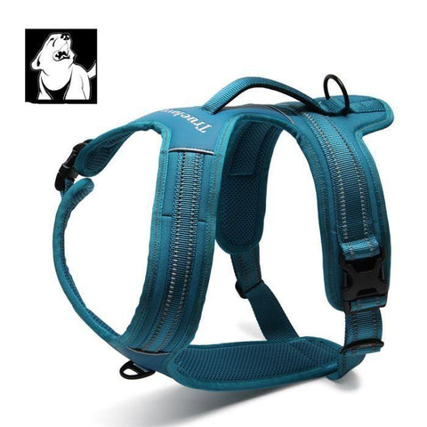 S Reflective Heavy Duty Harness Blue