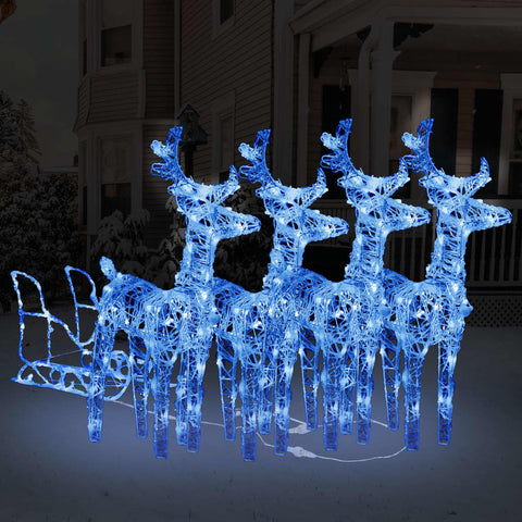 Reindeers & Sleigh Christmas Decoration 240 LEDs