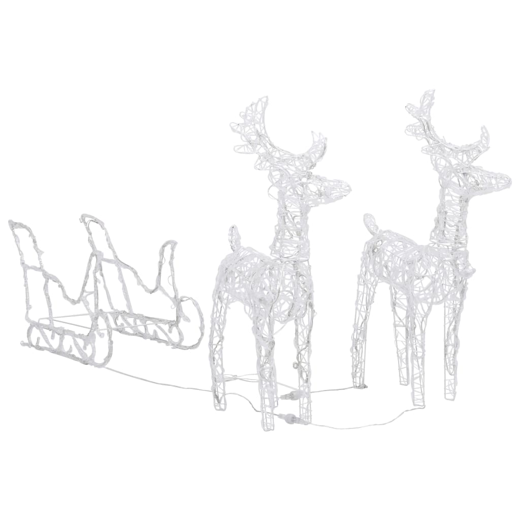 Reindeers & Sleigh Christmas Decoration 240 LEDs