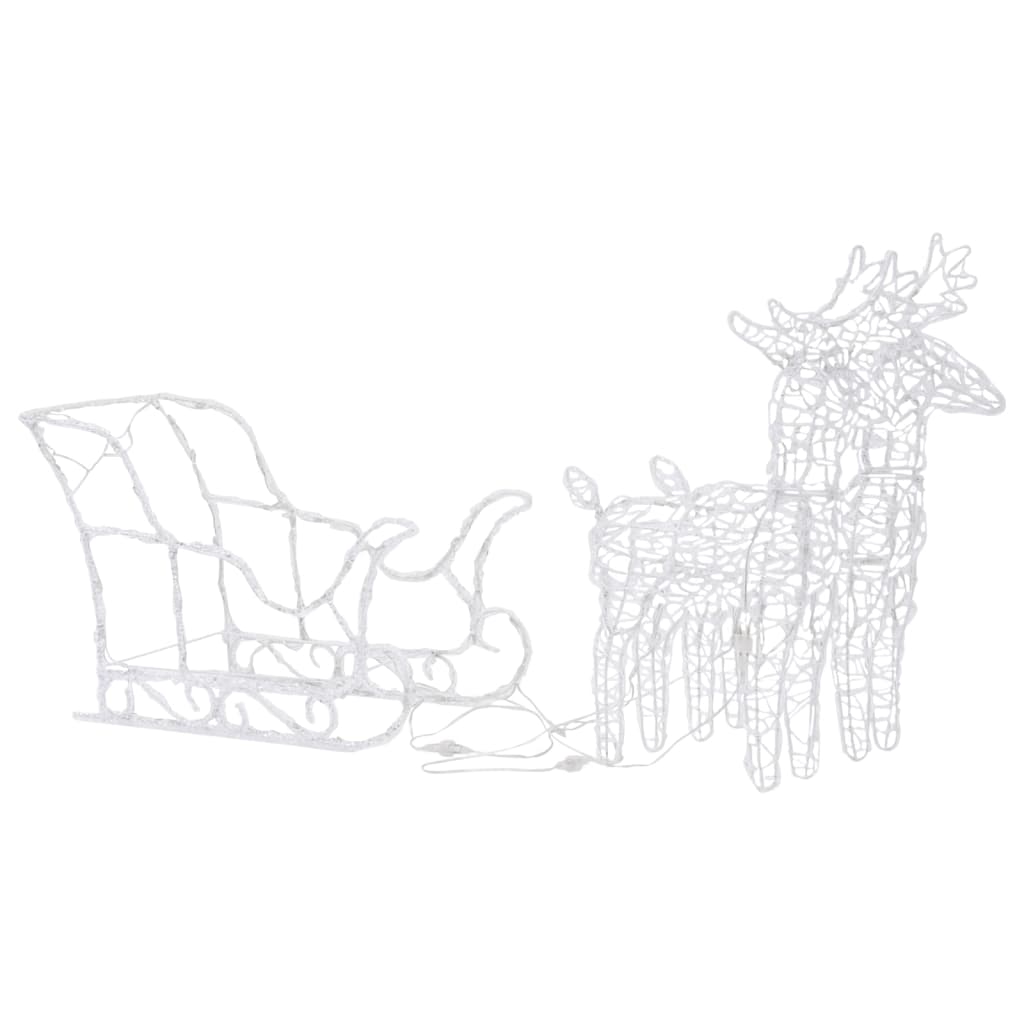 Reindeers & Sleigh Christmas Decoration 240 LEDs Acrylic