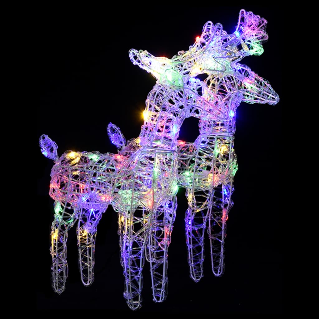 Reindeers & Sleigh Christmas Decoration 240 LEDs Acrylic