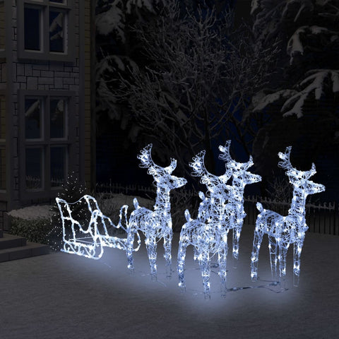 Reindeers & Sleigh Christmas Decoration /Acrylic