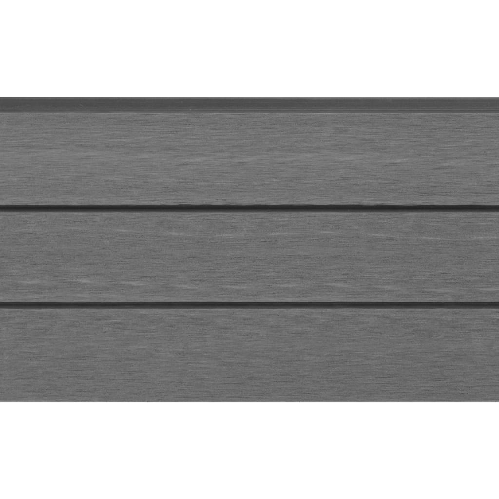 Replacement Fence Boards WPC 7 pcs 170 cm Grey