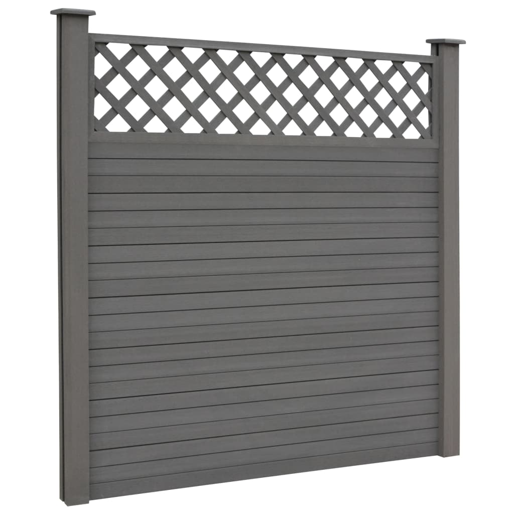 Replacement Fence Boards WPC 7 pcs 170 cm Grey