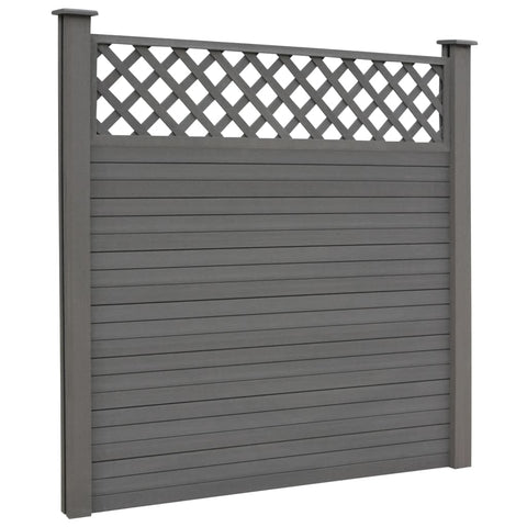 Replacement Fence Boards WPC 7 pcs 170 cm Grey