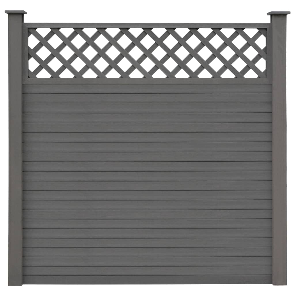 Replacement Fence Boards WPC 7 pcs 170 cm Grey