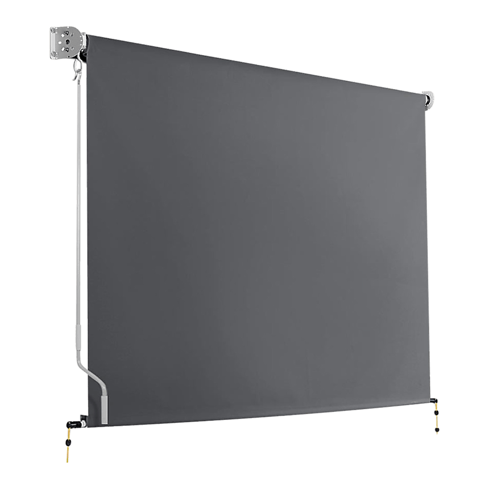 Retractable Straight Drop Roll Down Awning Garden Patio Screen 3.0X2.5M
