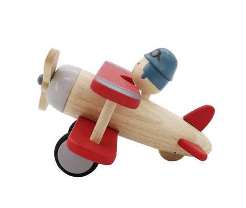 Retro Lge Biplane Red