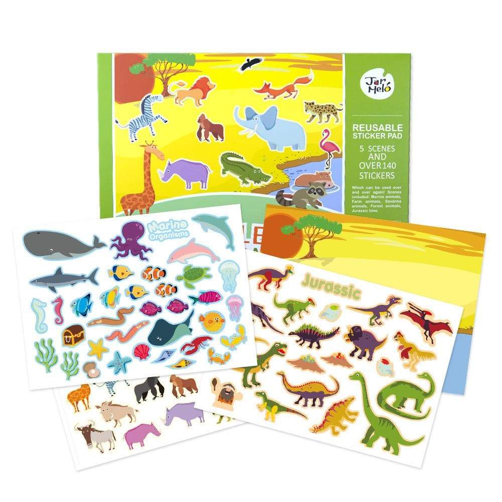 toys for above 3 years above Reusable Sticker Pad Set - Animal World