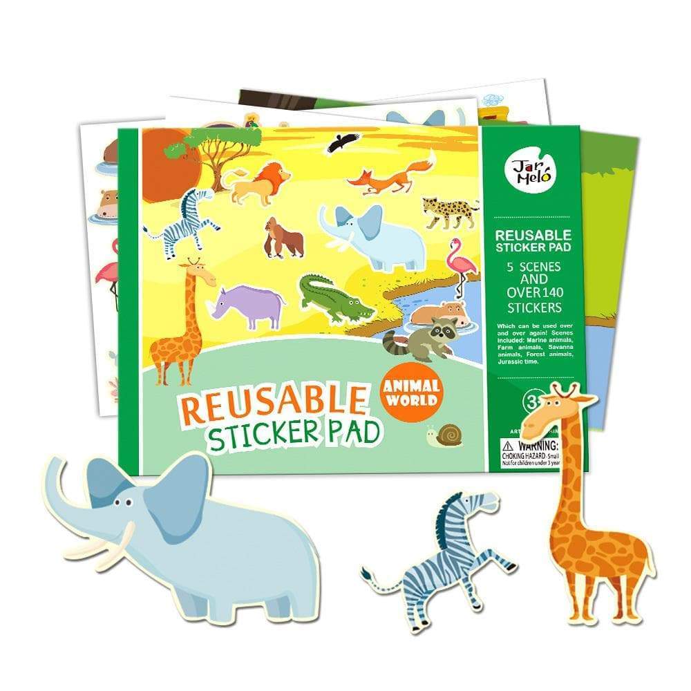 toys for above 3 years above Reusable Sticker Pad Set - Animal World