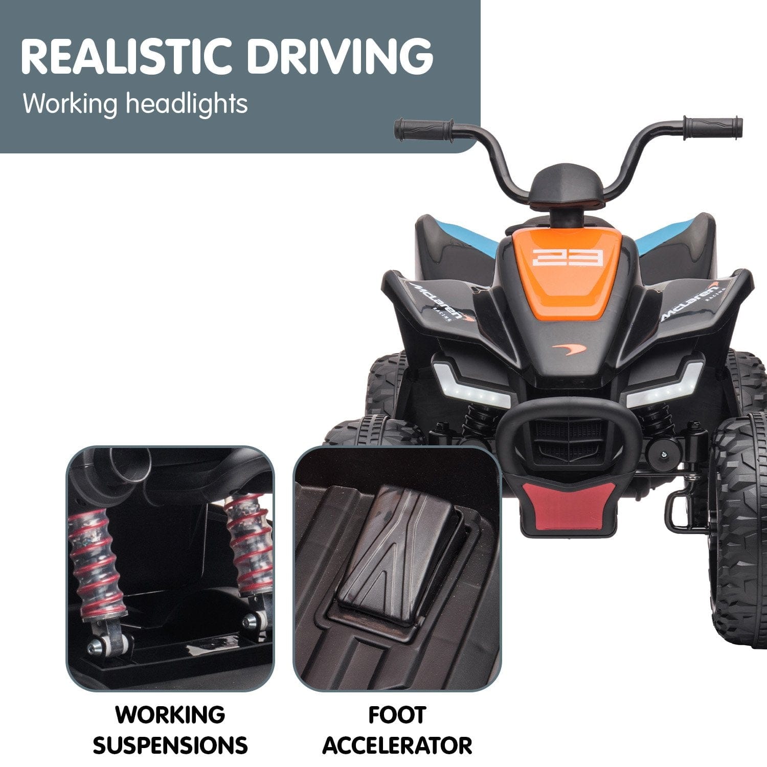 Ride On Electric Quad Bike - Black