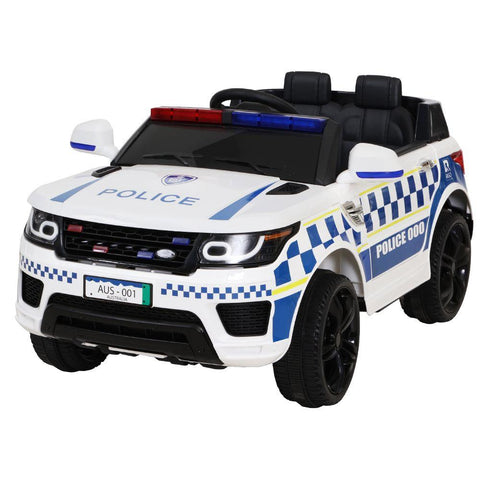 Rigo Kids Ride On police Car Toy White