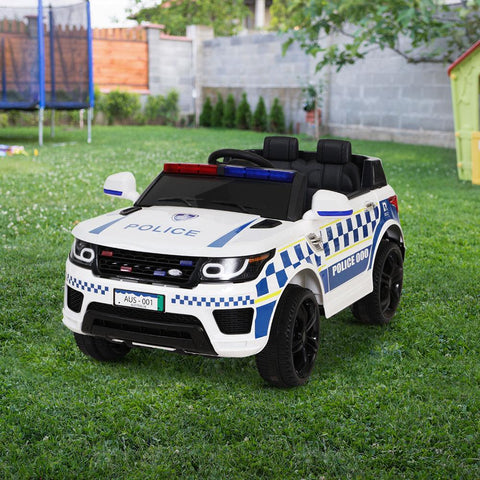 early sale simpledeal Rigo Kids Ride On police Car Toy White