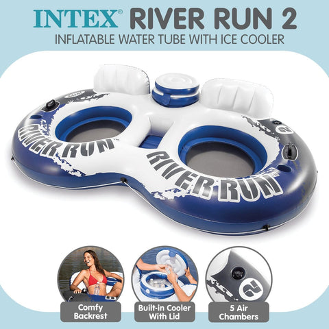 River Run II Inflatable Water Tube with Ice Cooler