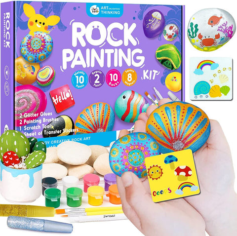 Rock Painting With Metallic Paints & Glitter Glues