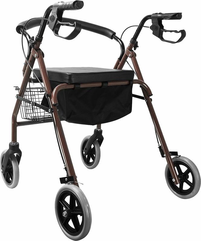 Personal Care Rollator Walker Walking Frame With Wheels Black