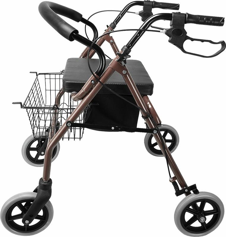 Personal Care Rollator Walker Walking Frame With Wheels Black