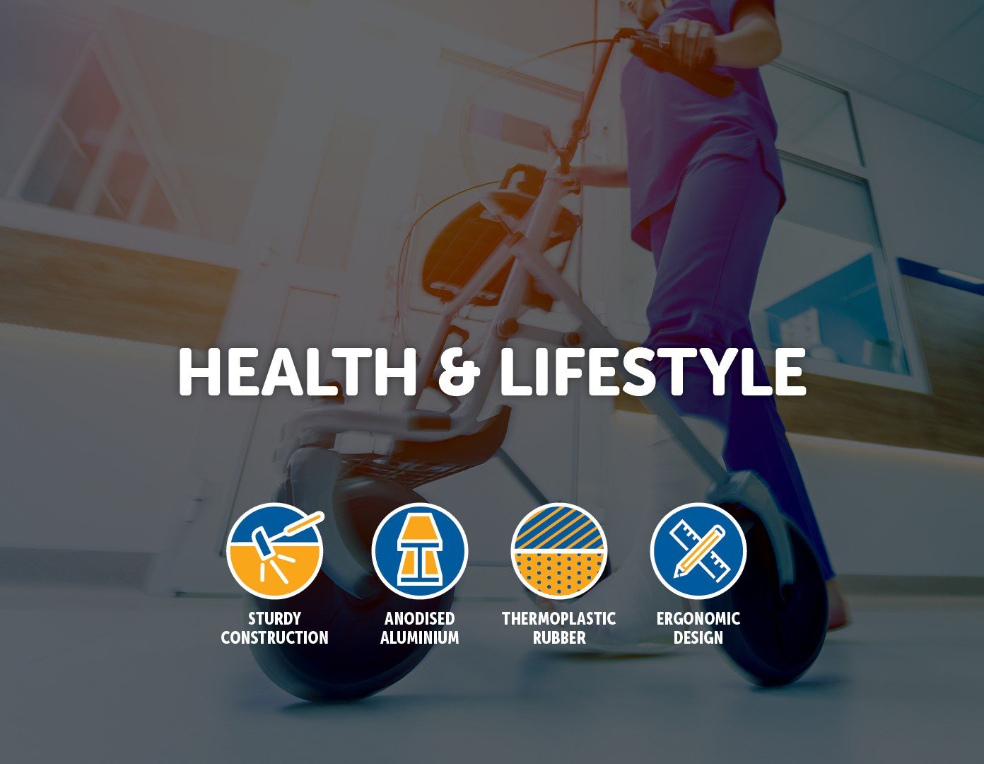 Personal Care Rollator Walker Walking Frame With Wheels Black