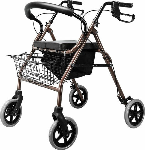 Personal Care Rollator Walker Walking Frame With Wheels Black