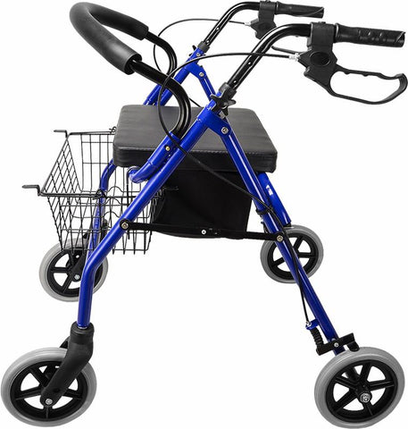 Personal Care Rollator Walker Walking Frame With Wheels Blue