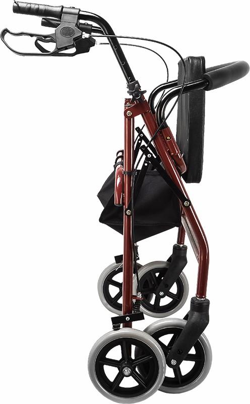 Personal Care Rollator Walker Walking Frame With Wheels Red