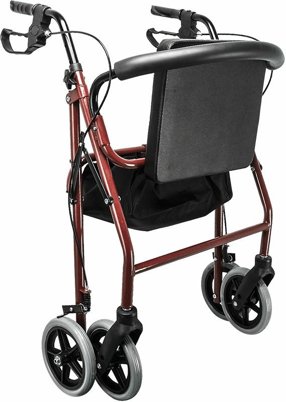 Personal Care Rollator Walker Walking Frame With Wheels Red