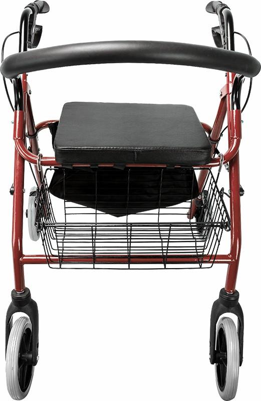 Personal Care Rollator Walker Walking Frame With Wheels Red