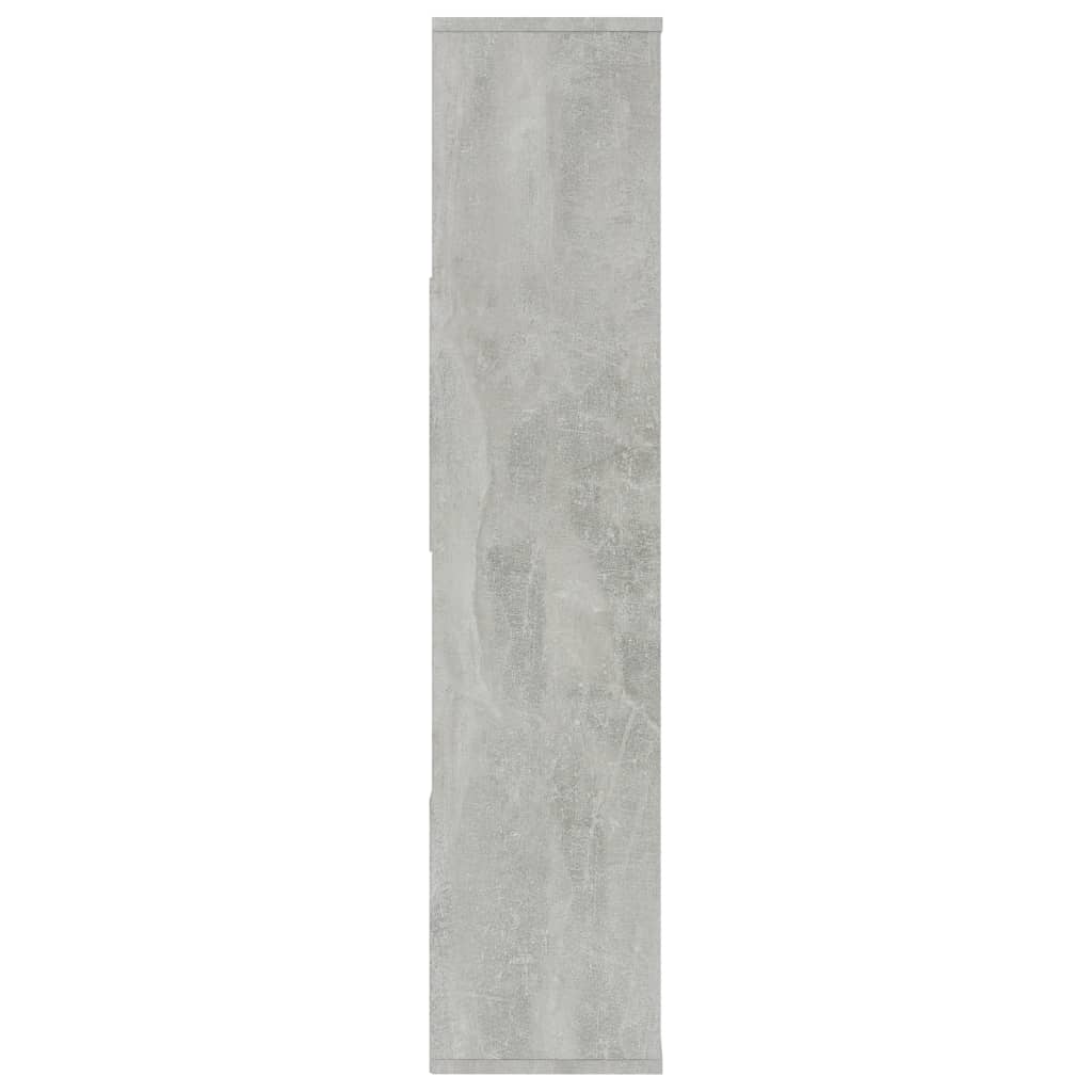 Room Divider/Book Cabinet Concrete Grey 110x24x110 cm Chipboard