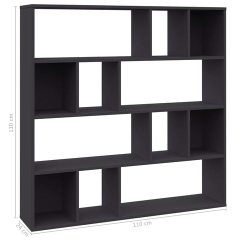 Room Divider/Book Cabinet Grey Chipboard